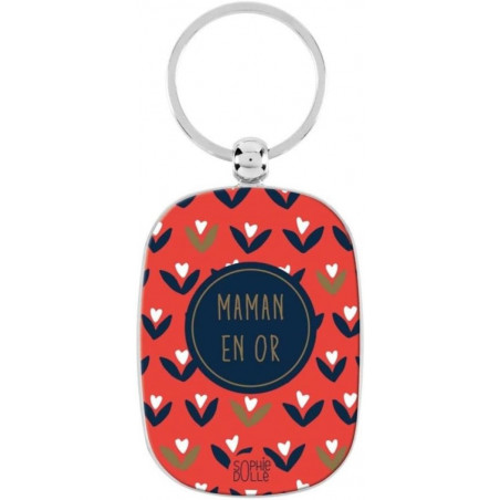 porte cle maman en or