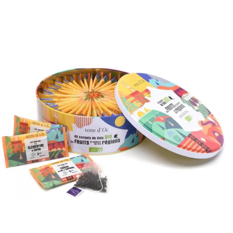 coffret bio 42 sachets Thés des régions