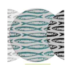Dessous de plat turquoise petites sardines DURO