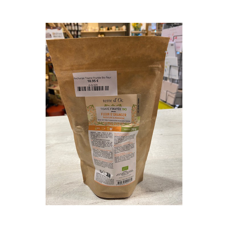 Recharge Tisane Fruitée Bio fleur d'oranger 70g