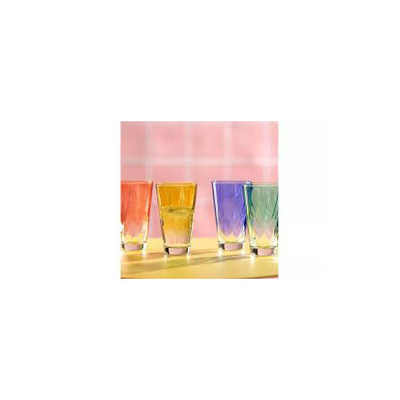 4 verres twist colorés 300 ml LEONARDO