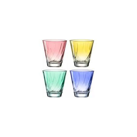 4 verres twist colorés 215 ml LEONARDO