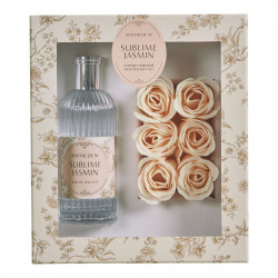 coffret parfume eau de toilette 100ml et roses de savon sublime jasmin