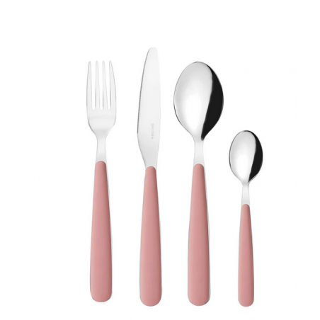 ménagère 24 pièces POP rose poudre