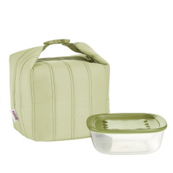 Lot petit sac isotherme avec compartiment fraicheur vert avocat