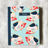 carnet Poisson exotique PM Bleu coquille