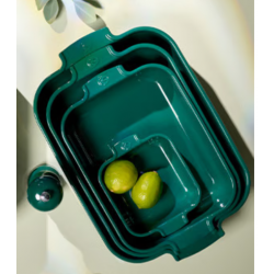 Appolia vert forêt 32cm plat rect PEUGEOT