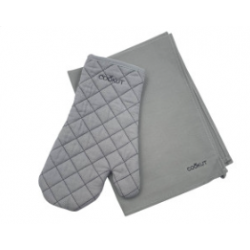 Gant et torchon gris COOKUT
