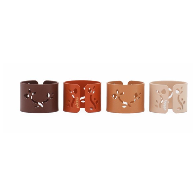Set de 4 ronds de serviette PEBBLY
