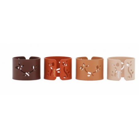 Set de 4 ronds de serviette PEBBLY