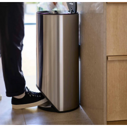 Poubelle 30 l inox