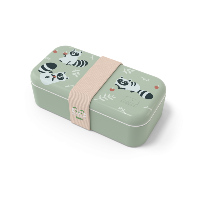 La lunch box enfant vert raccoon Monbento