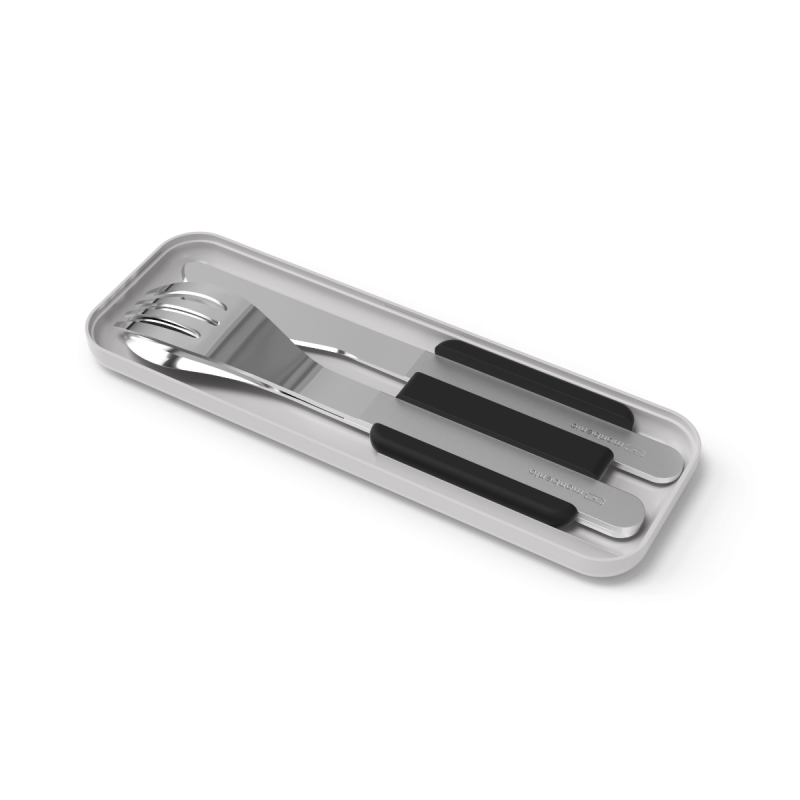 Slim Box Set de couvert en inox noir Monbento