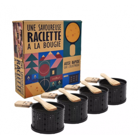 Lumi 4 pers raclette à la bougie Noir origami Cookut