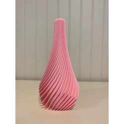 Vase Ailettes rose twist MK Design small
