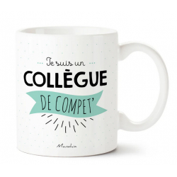 Mug je suis un collegue de compet' bleu