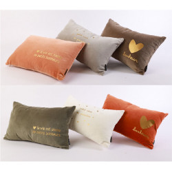 coussin 30*50 cm assorti vie / paradis / bonheur