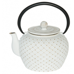 Théière blanche HOKKAIDO fonte 1.2L BASTIDE