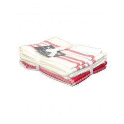 lot de 3 torchons ROUGE 50*70 cm