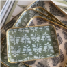 plateau métal Alhambra 10*15 olive, bord doré
