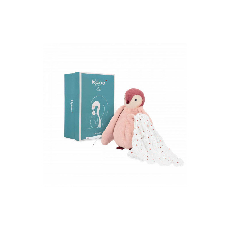 peluche à bisous Manchot rose