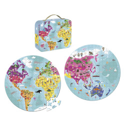 Puzzle du monde recto verso