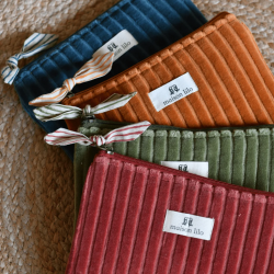 Pochette velours cotelé