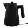Bouilloire plissée noire 1L ALESSI