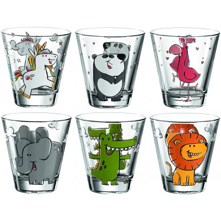 6 verres Bambini assorti