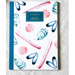 carnet Coquillages GM Bleu coquille