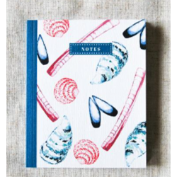 carnet Coquillages PM Bleu coquille