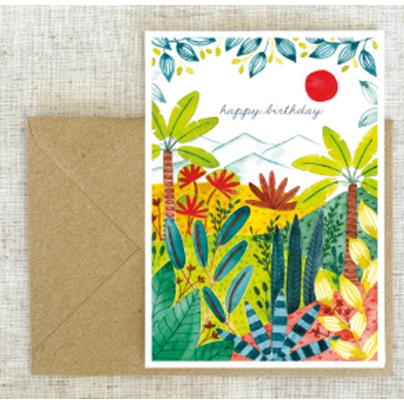 carte postale Beauté végétale Bleu coquille