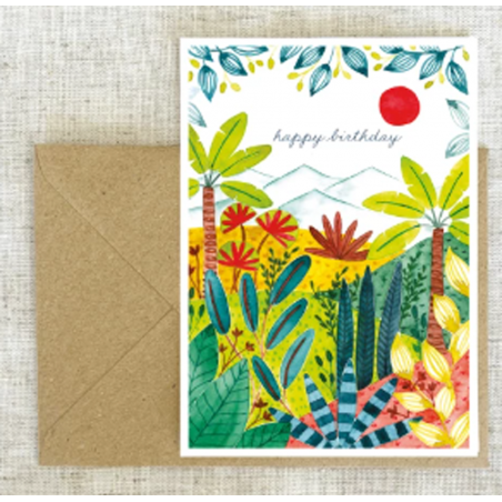 carte postale Beauté végétale Bleu coquille