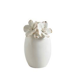 Vase soliflore grand modele Amour de fleurs blanc