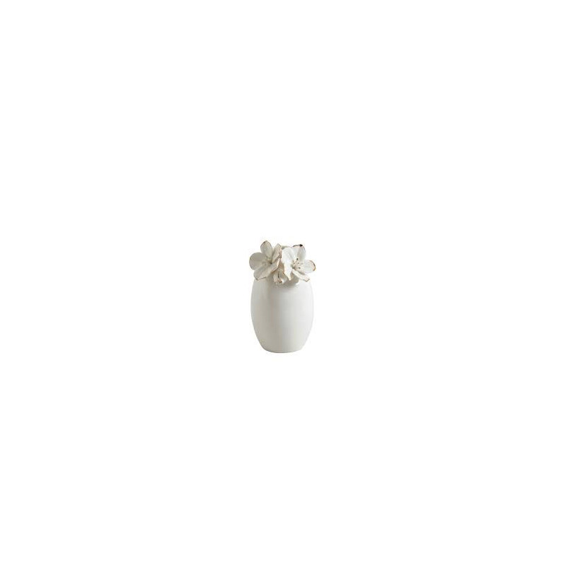 Vase soliflore grand modele Amour de fleurs blanc