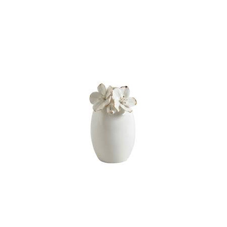 Vase soliflore grand modele Amour de fleurs blanc