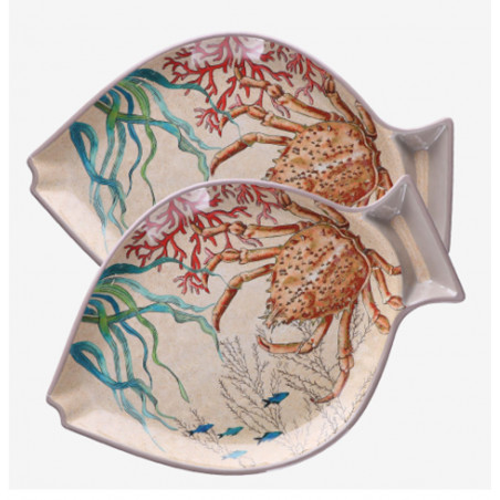 Assiette à poisson 33*23cm ROSE ET TULIPANI