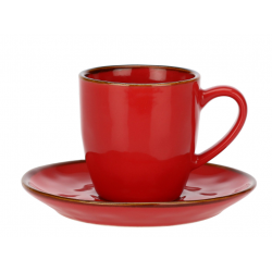 Tasse/soucoupe Concerto Corallo 90mlROSE ET TULIPANI