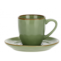Tasse/soucoupe verde oliva 90ml Concerto ROSE ET TULIPANI