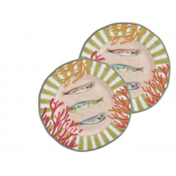 Assiette plate 27cm  LITORALE ROSE ET TULIPANI