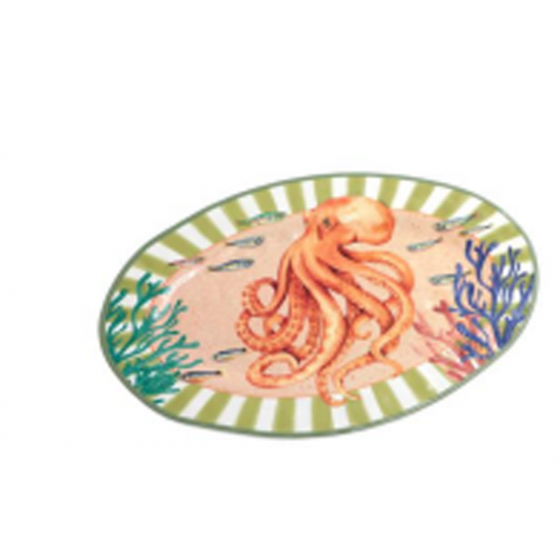 Plat ovale LITORALE 45*30cm ROSE ET TULIPANI