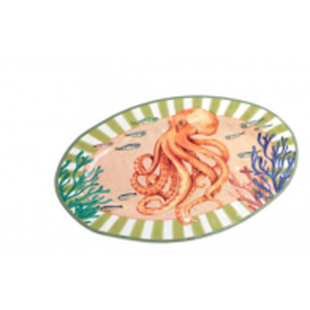 Plat ovale LITORALE 45*30cm ROSE ET TULIPANI