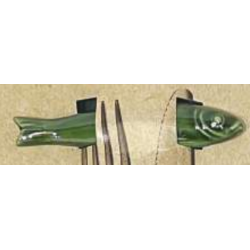 Lot de 6 sardines Vert caldas porte couteaux DURO