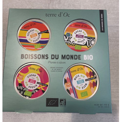 Coffret 4 boissons du monde Bio