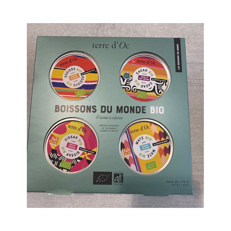Coffret 4 boissons du monde Bio