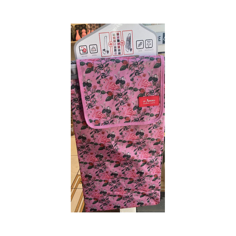 Caddie de courses 6 roues flamants roses Les Artistes