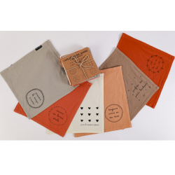 6 serviettes "Profiter des petits bonheurs" 30*30 Sophie janière