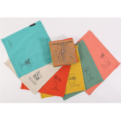 6 serviettes "A chacun son cocktail" 30*30 Sophie janière