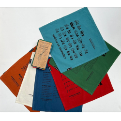6 serviettes "Apprendre en mangeant"40*40 Sophie janière