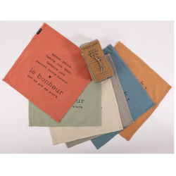 6 serviettes "Bonheur et art de vivre"40*40 Sophie janière